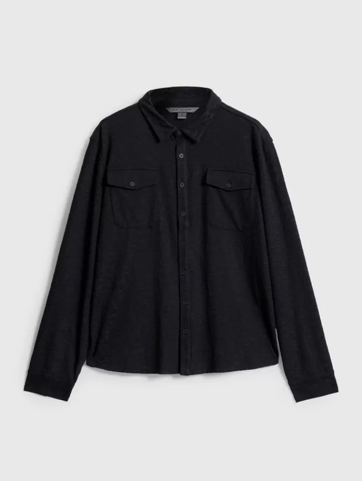 Shirts>John Varvatos ABUJA WESTERN SHIRT BLACK