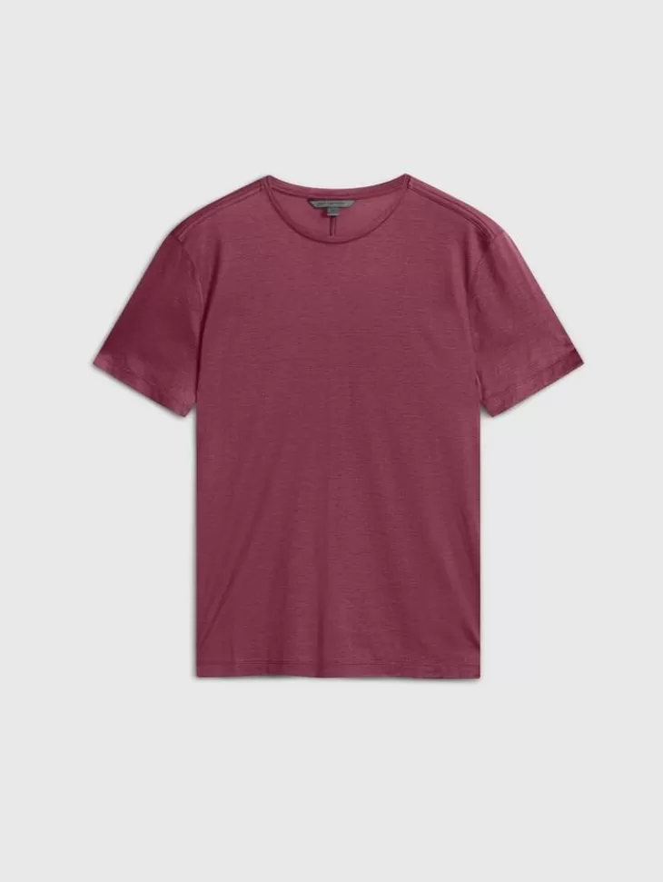 T-Shirts>John Varvatos AMATO CREW PLUM