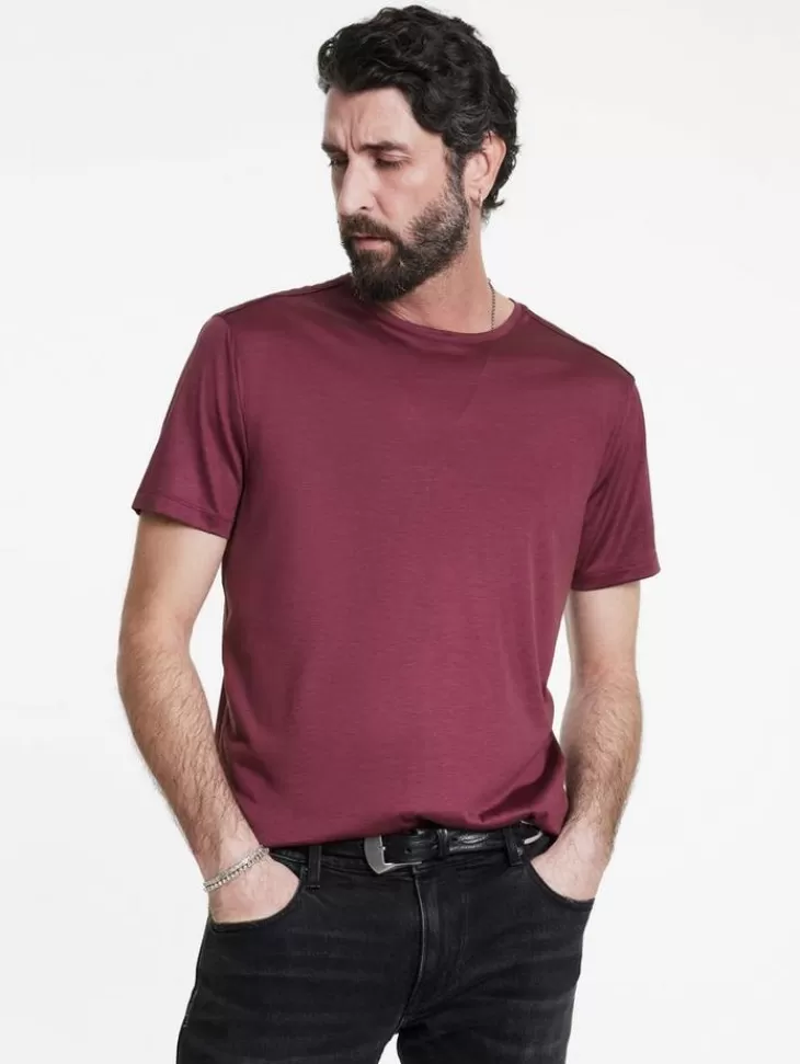 T-Shirts>John Varvatos AMATO CREW PLUM