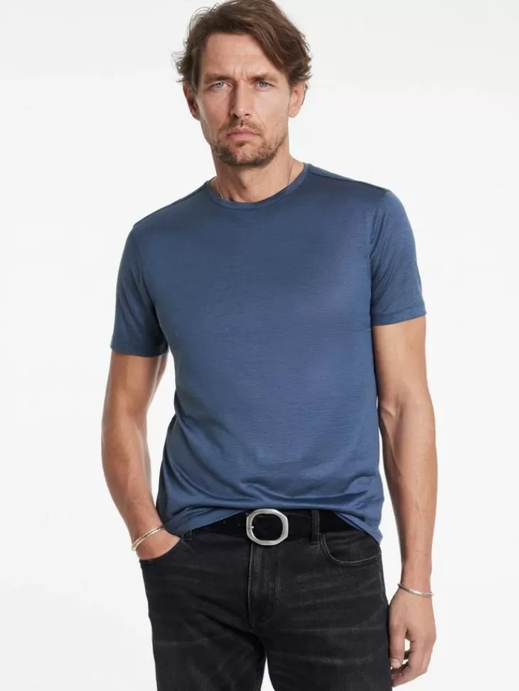 T-Shirts>John Varvatos AMATO CREW POWDERBLUE