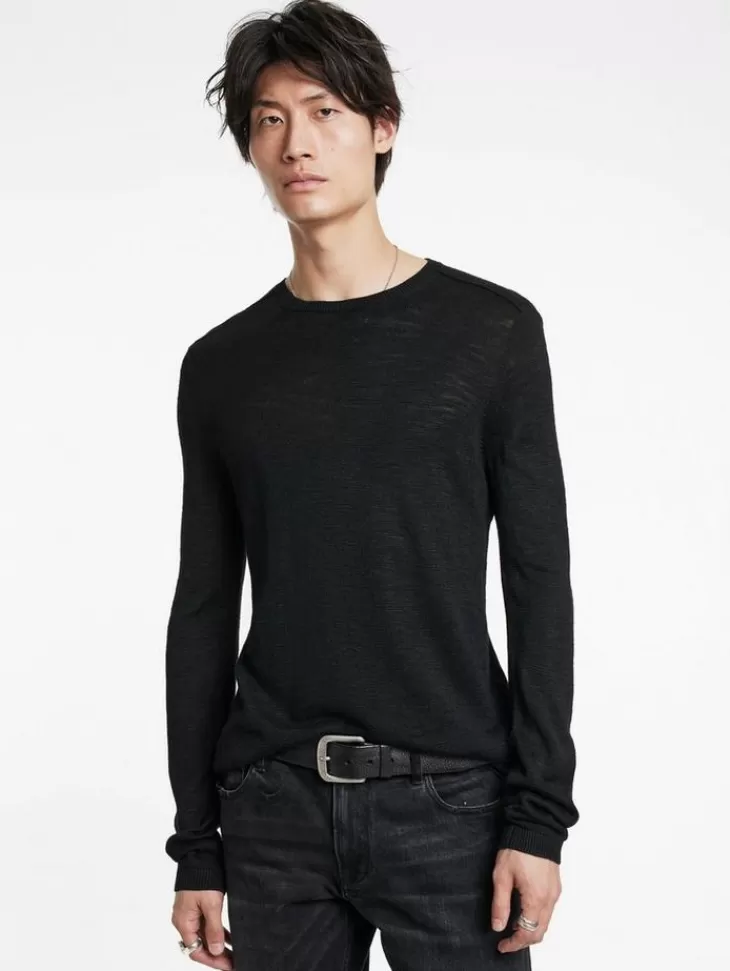 Sweaters>John Varvatos AVEIRO CREW BLACK