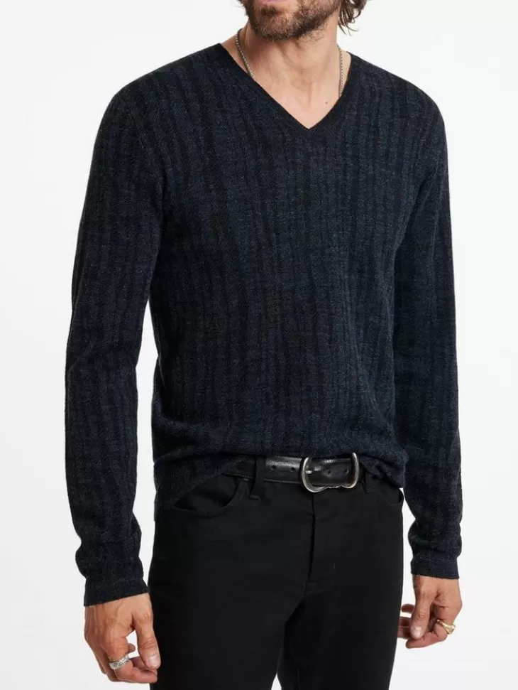 Tops>John Varvatos BANDERA V-NECK NAVY