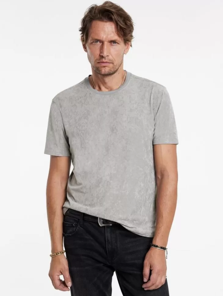 T-Shirts>John Varvatos BARCELOS CREW LIGHTGREY