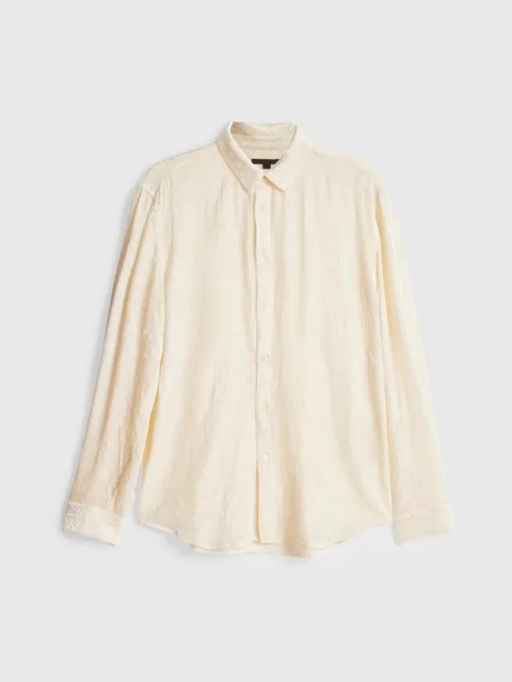 Tops>John Varvatos BATIK SHIRT WHITE