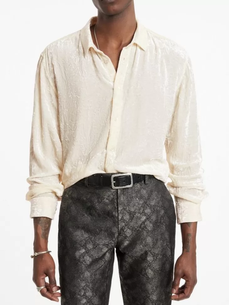 Tops>John Varvatos BATIK SHIRT WHITE