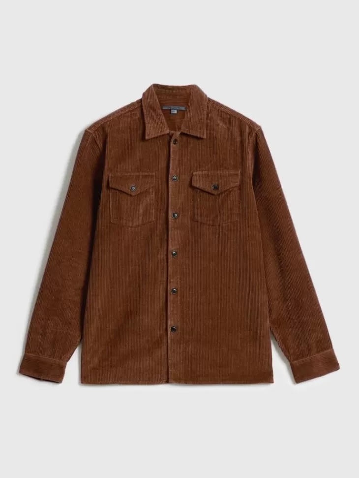 Shirts>John Varvatos BAUER OVERSHIRT CHAMOIS