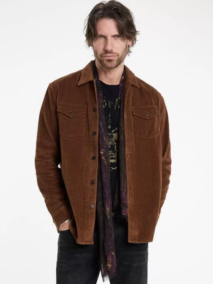 Shirts>John Varvatos BAUER OVERSHIRT CHAMOIS