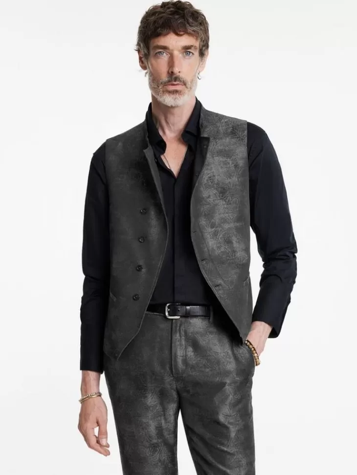 Suit Jackets>John Varvatos BEACON VEST ECLIPSEHEATHER