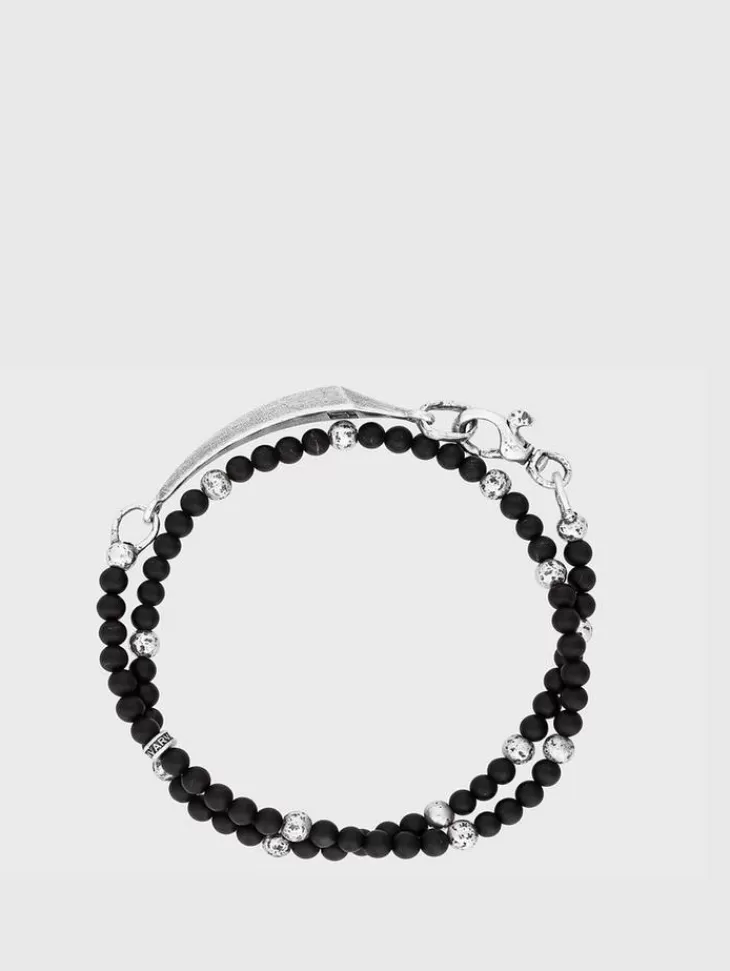 Jewelry>John Varvatos BEADED MULTI-STRAND BRACELET SILVER