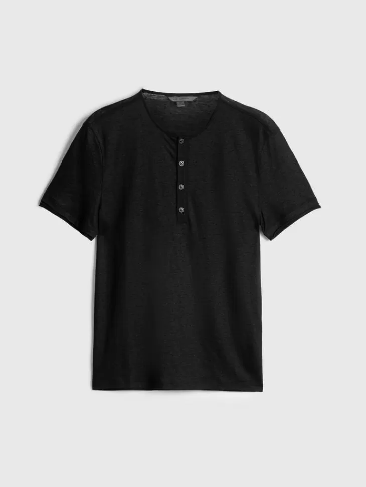 Henleys>John Varvatos BLEEKER HENLEY BLACK