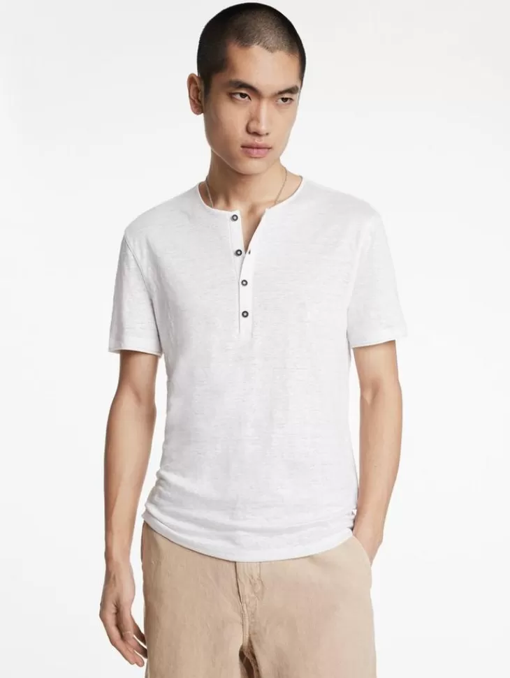 Henleys>John Varvatos BLEEKER HENLEY WHITE