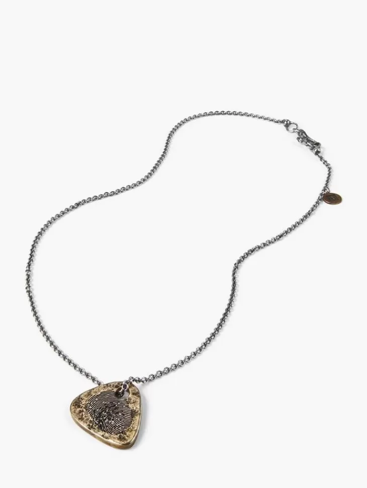 Jewelry>John Varvatos GUITAR PICK NECKLACE BRASS