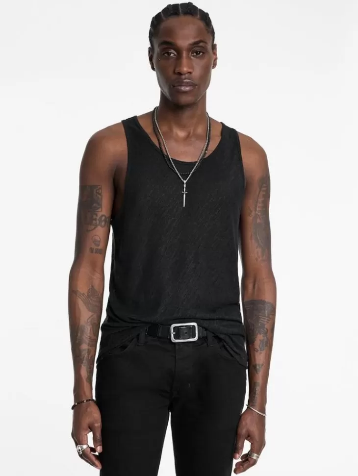 T-Shirts>John Varvatos BROOME TANK BLACK