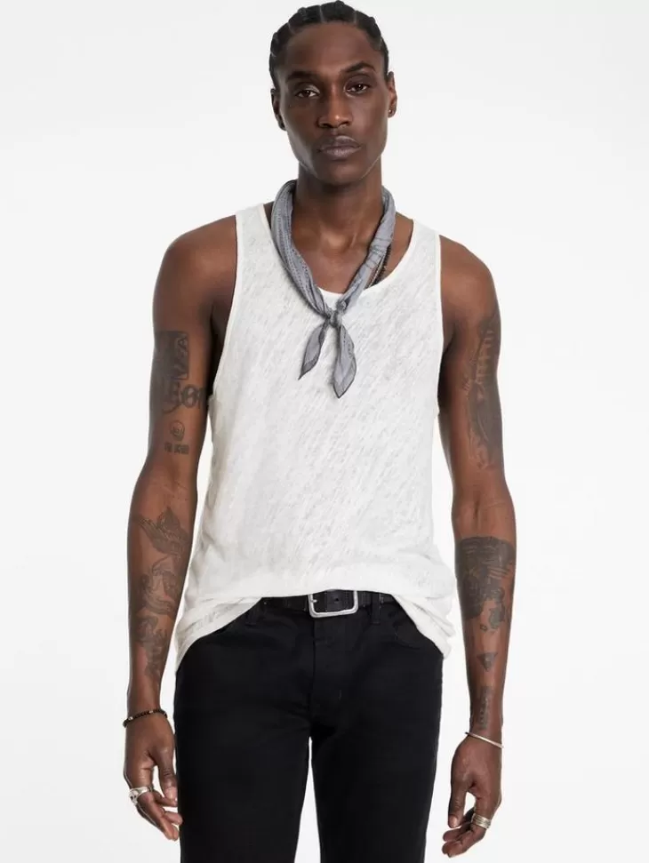 T-Shirts>John Varvatos BROOME TANK WHITE