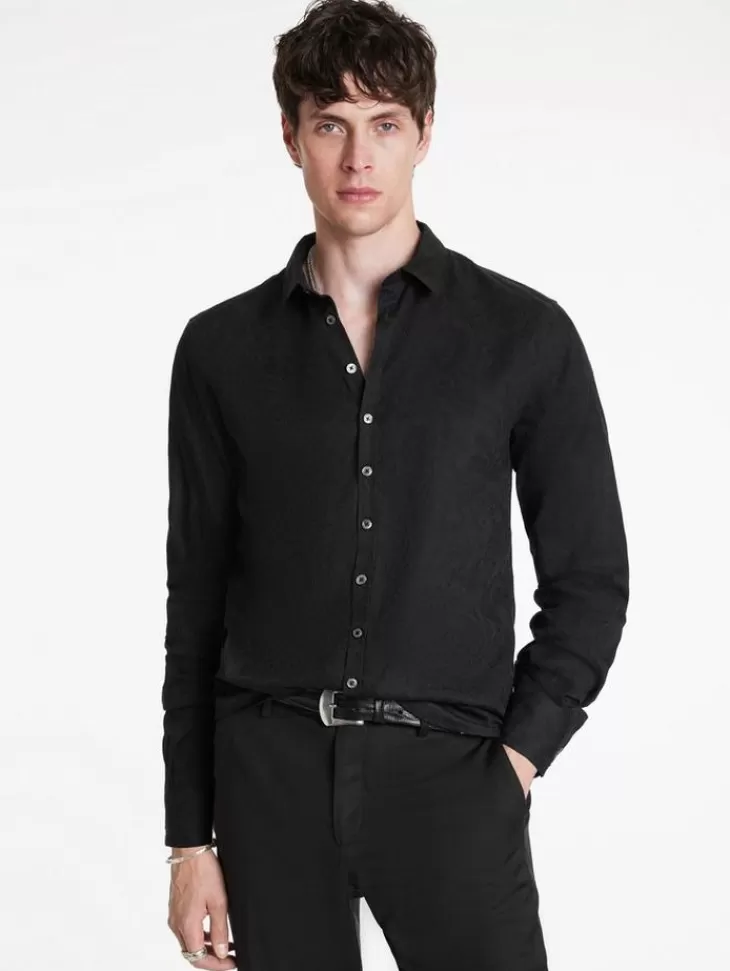 Shirts>John Varvatos BUCKS SHIRT BLACK