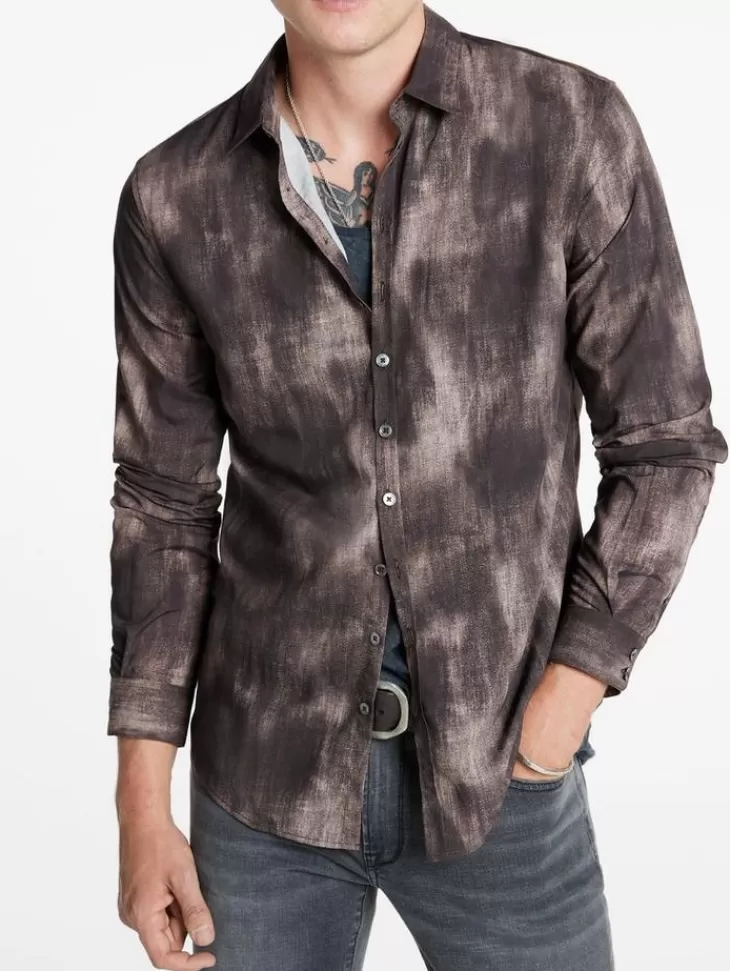 Tops>John Varvatos BUCKS SHIRT BRANDY