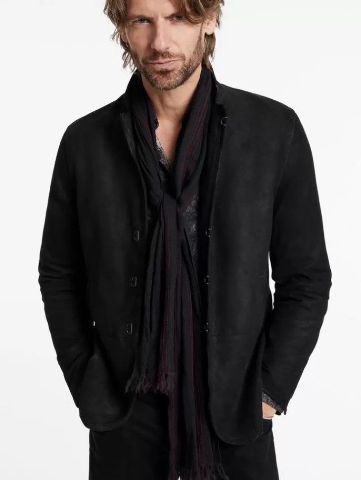 Shoes & Accessories>John Varvatos BUEL SCARF CHARCOAL