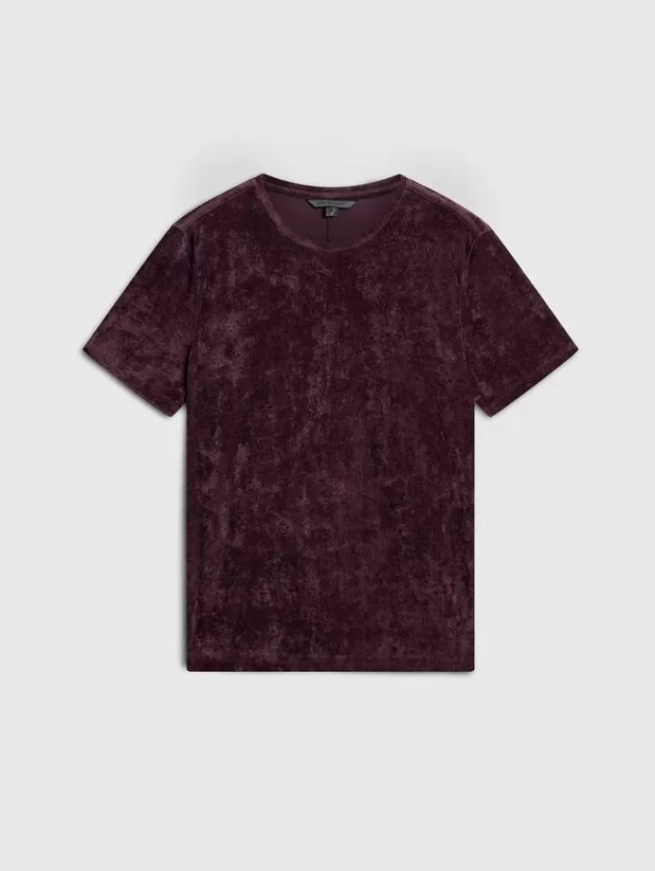 T-Shirts>John Varvatos CAMINHA CREW DARKPLUM