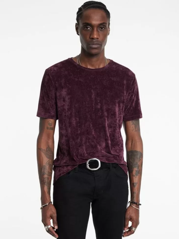 T-Shirts>John Varvatos CAMINHA CREW DARKPLUM