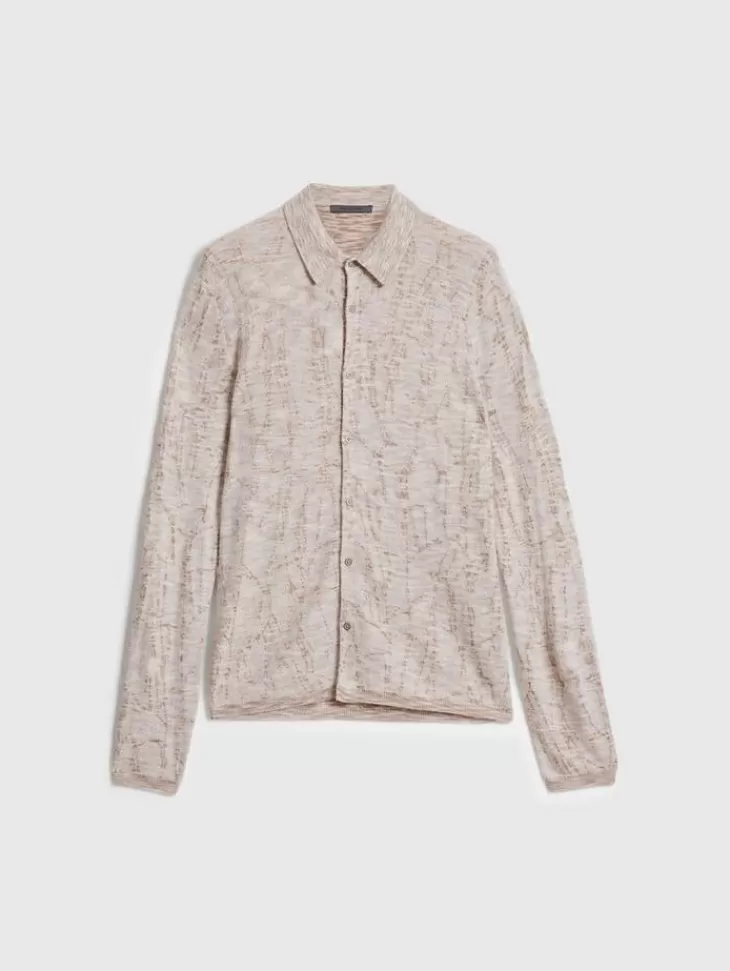 Sweaters>John Varvatos CARAVAGGIO SHIRT GREY/TAN