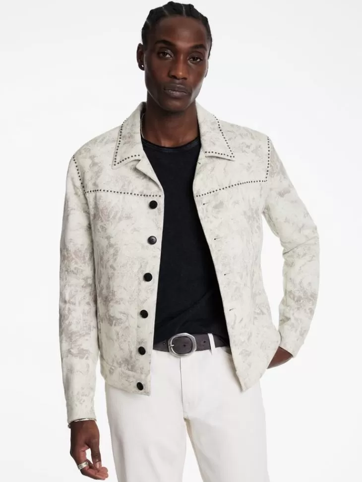 Leather & Outerwear | Tops>John Varvatos CARDIN TRUCKER CHINAWHITE