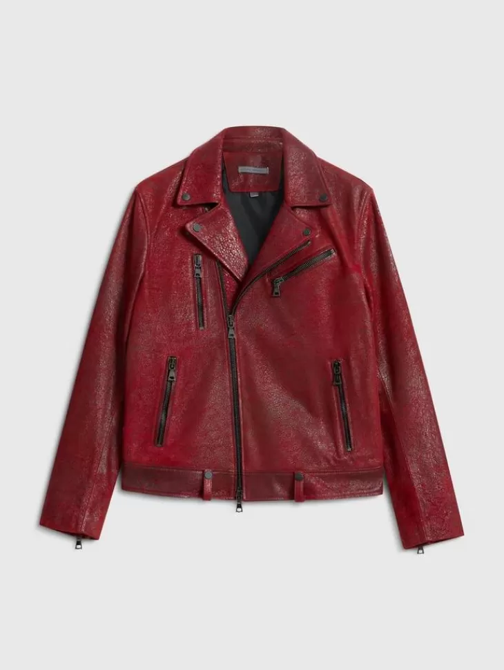 Coats And Jackets | Leather Jackets>John Varvatos CHELSEA BIKER GARNET