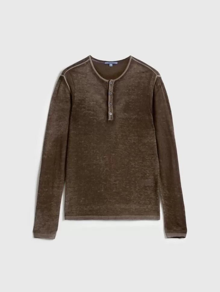 Henleys | Sweaters>John Varvatos CHRISTIE HENLEY CHESTNUT