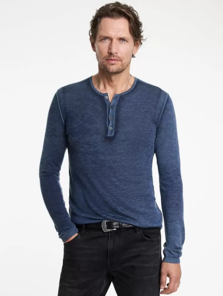 Henleys | Sweaters>John Varvatos CHRISTIE HENLEY NAVY