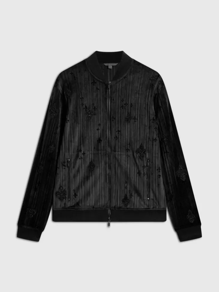 Coats And Jackets>John Varvatos CLAVIER BOMBER BLACK