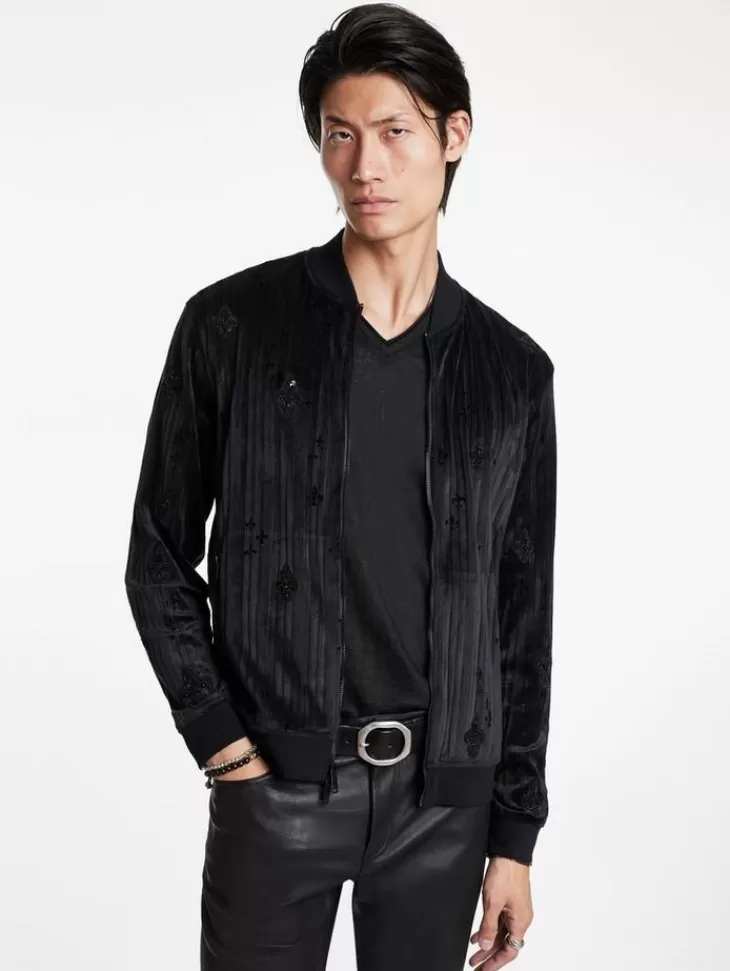 Coats And Jackets>John Varvatos CLAVIER BOMBER BLACK