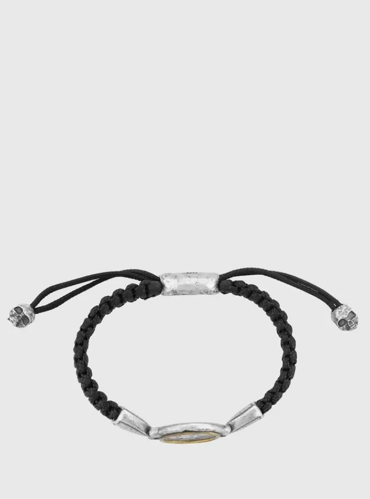 Jewelry>John Varvatos CORDED MERCURY COIN BRACELET SILVER