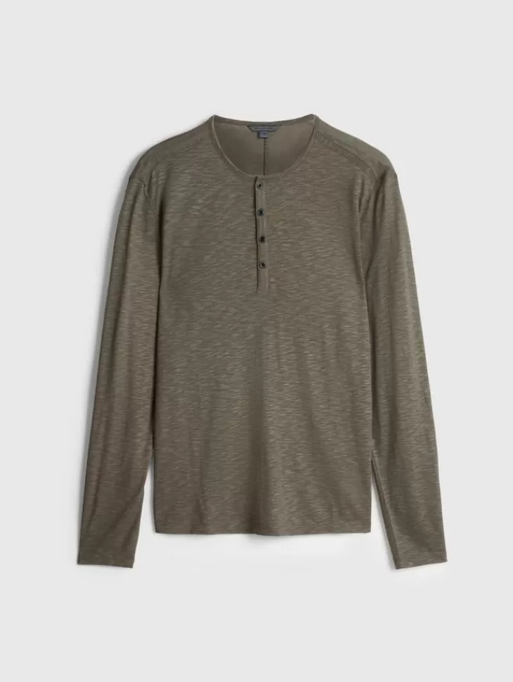 Tops>John Varvatos DANVILLE HENLEY EUCALPTUS