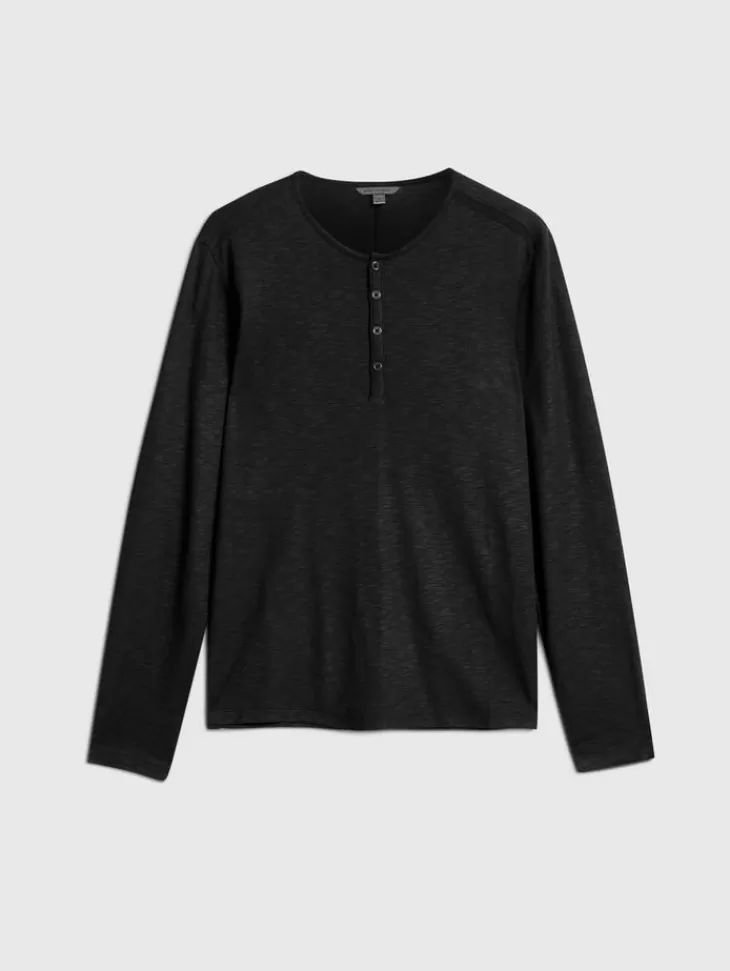 Henleys>John Varvatos DANVILLE HENLEY BLACK