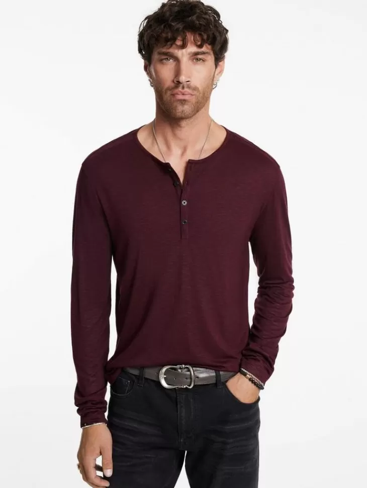 Henleys>John Varvatos DANVILLE HENLEY POPRED