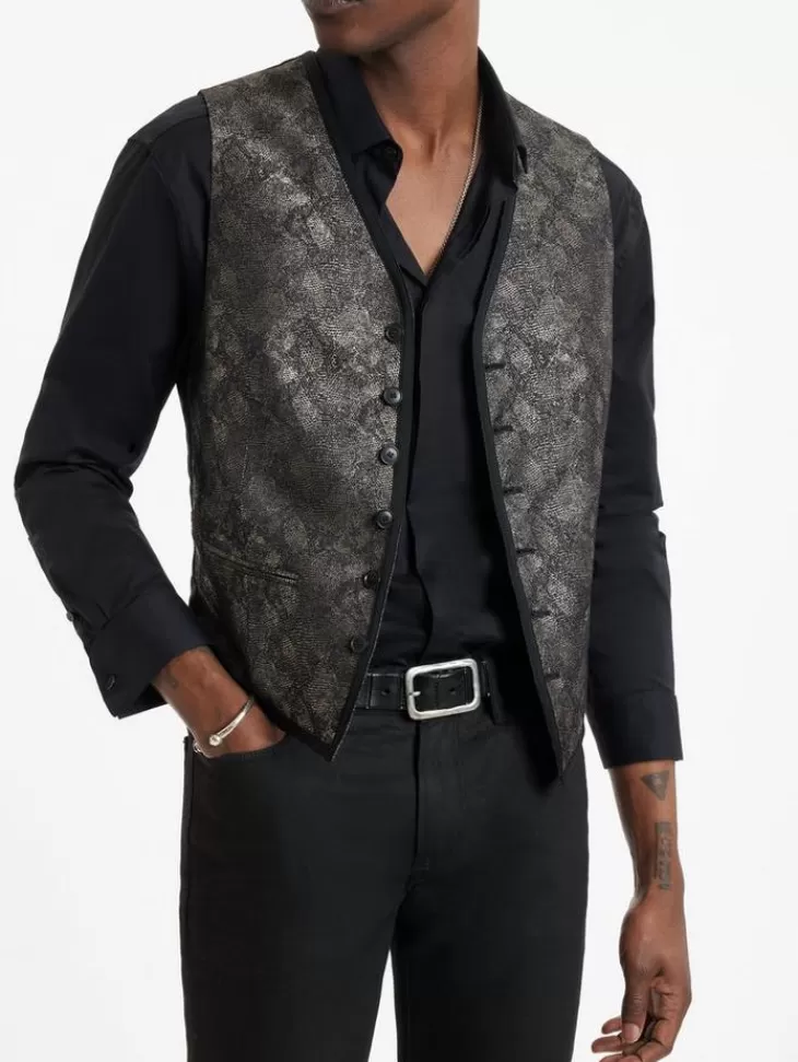 Leather & Outerwear | Tops>John Varvatos DAVIE VEST ALMOND