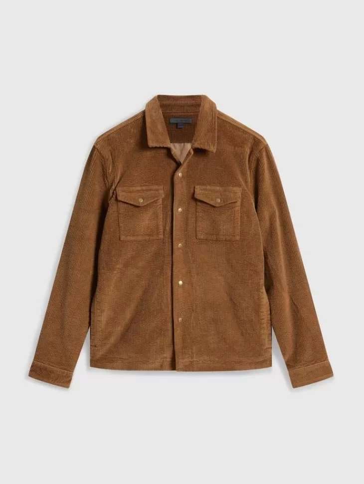 Leather & Outerwear | Tops>John Varvatos DEREK SHIRT JACKET CARAMEL