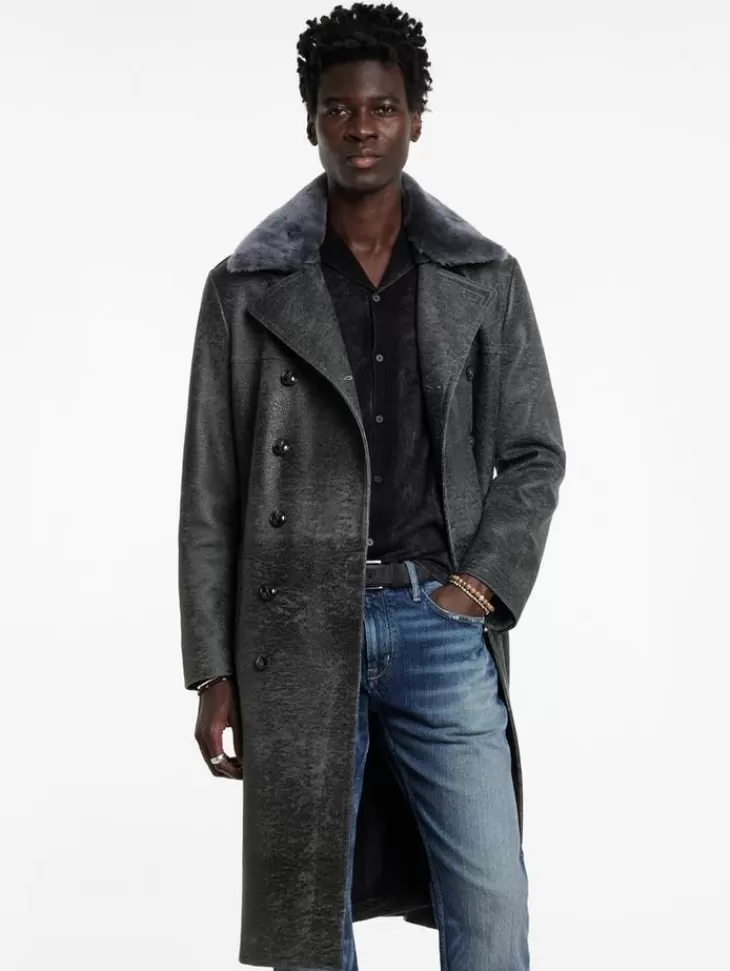 Coats And Jackets | Leather Jackets>John Varvatos DEXTER COAT CARBONGREY