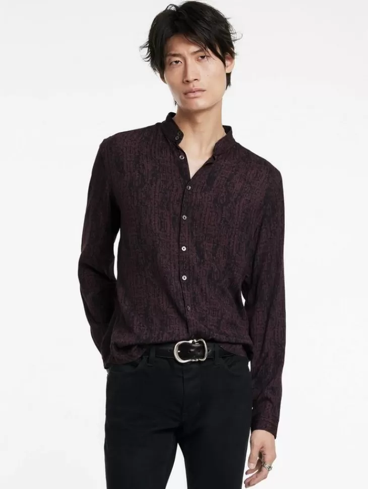 Shirts>John Varvatos DORA SHIRT DARKPLUM