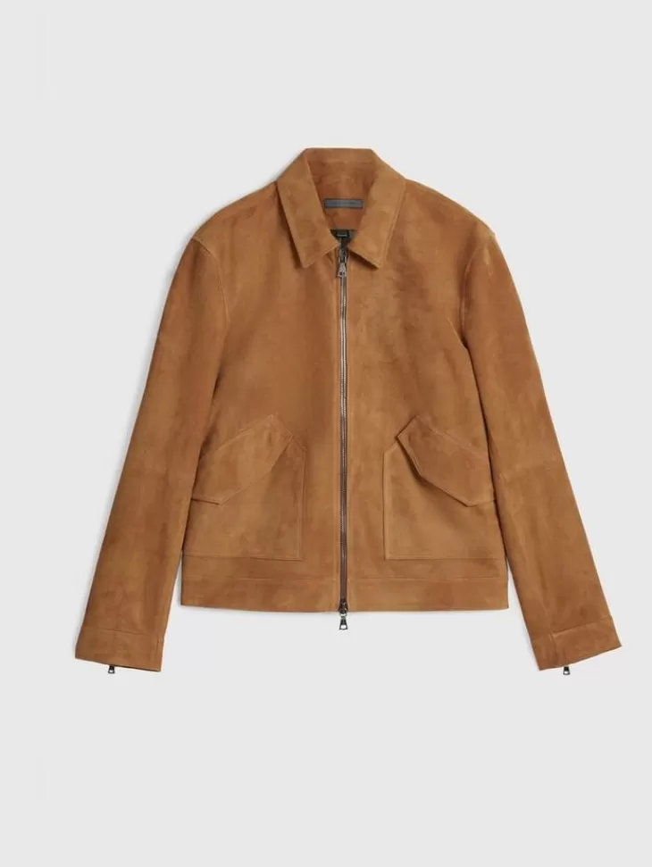 Leather & Outerwear | Tops>John Varvatos ELLISON BLOUSON JACKET COPPER