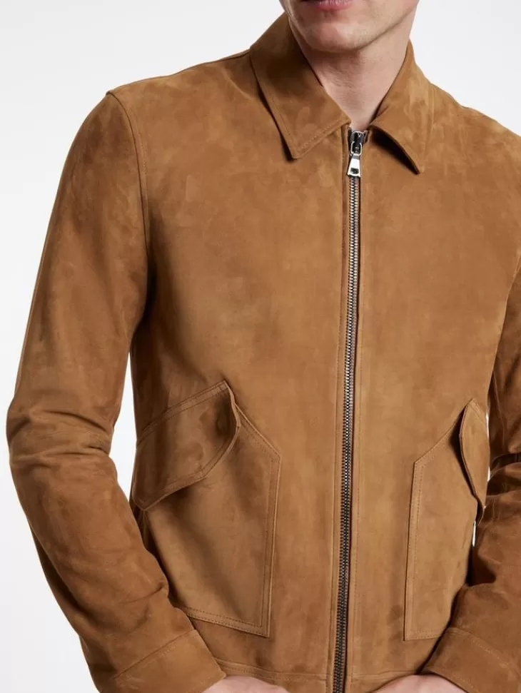 Leather & Outerwear | Tops>John Varvatos ELLISON BLOUSON JACKET COPPER