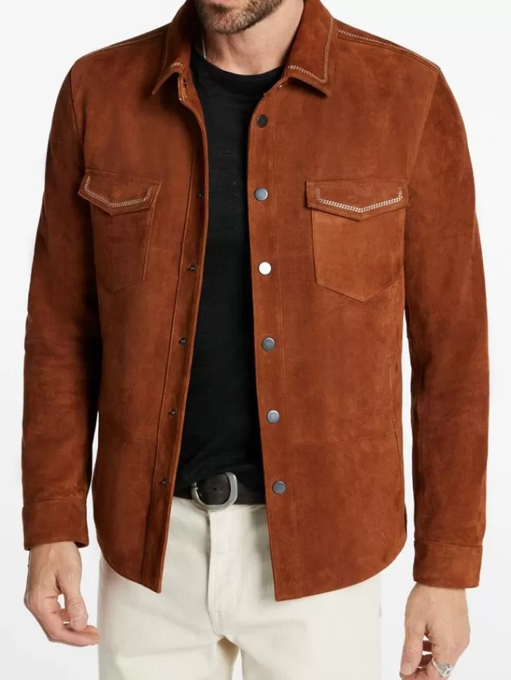 Tops | Leather & Outerwear>John Varvatos EMMONS JACKET ESPRESSO