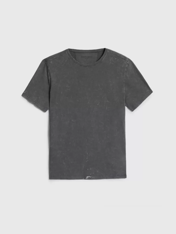 Tops>John Varvatos ENZO CREW DKSTEELHTR