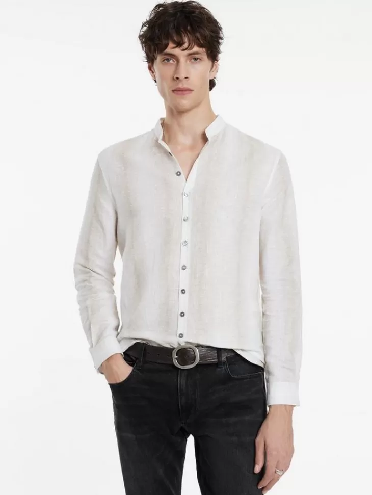 Tops>John Varvatos ESTILL SHIRT CAMEL