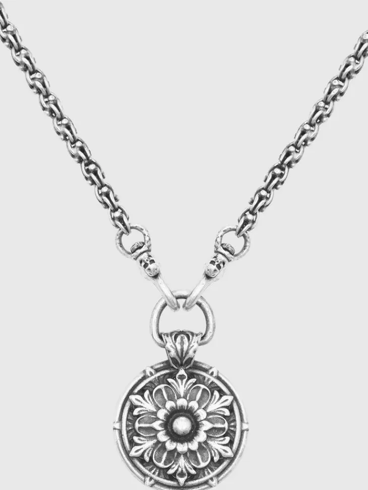 Jewelry>John Varvatos FLORAL PENDANT NECKLACE NOCOLOR