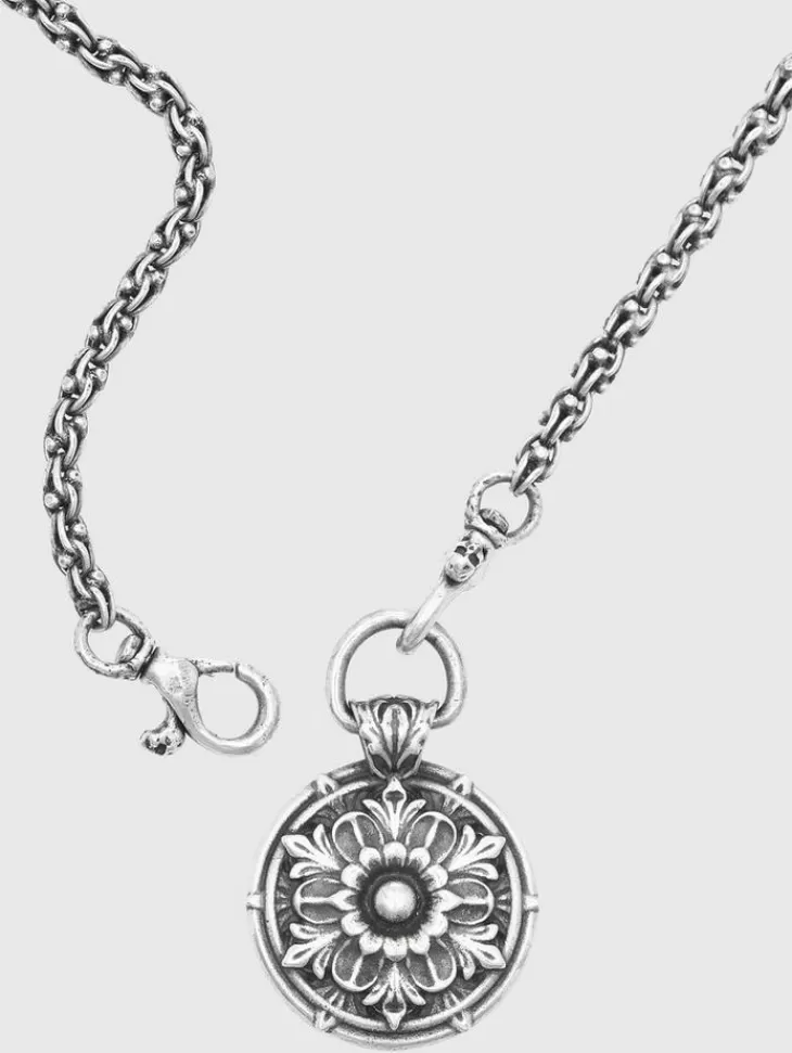 Jewelry>John Varvatos FLORAL PENDANT NECKLACE NOCOLOR