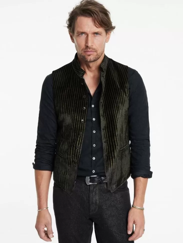 Suit Jackets>John Varvatos GLYNN VEST BLACK