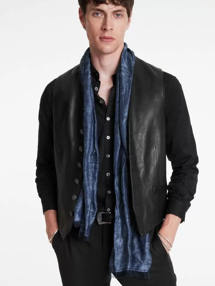 Scarves & Ties>John Varvatos GOWER SCARF COBALT