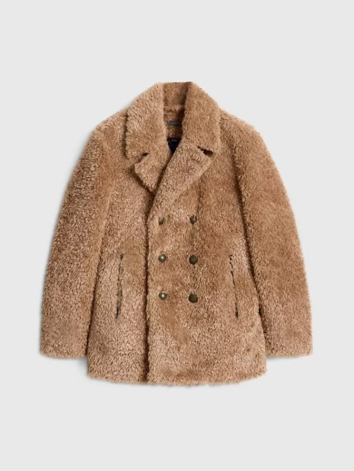 Coats And Jackets>John Varvatos HARDEN PEACOAT SANDHEATHER