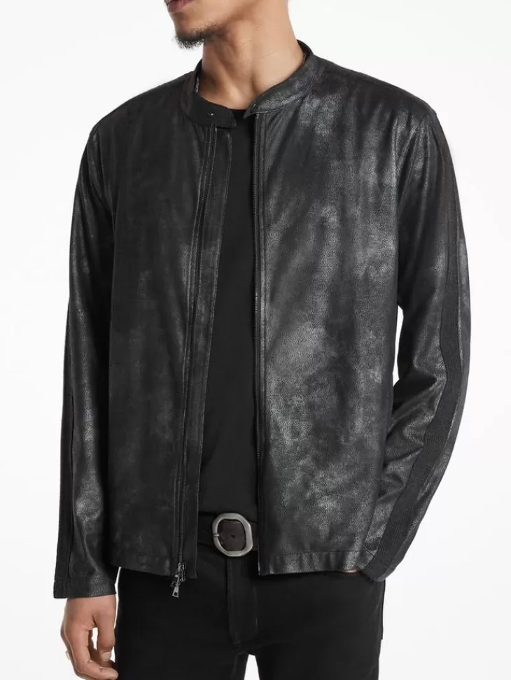 Leather & Outerwear | Tops>John Varvatos HARTLEY RACER JACKET BLACK