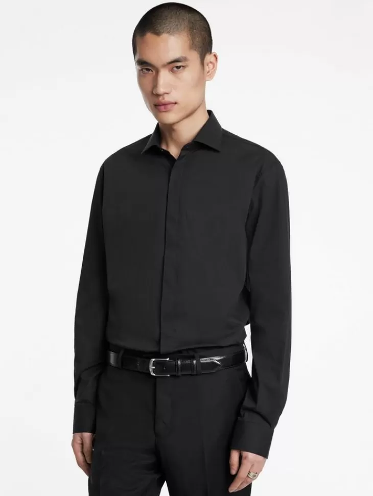 Shirts>John Varvatos HENDRIX DRESS SHIRT BLACK